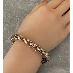 Bracelet Maille Palmier 19CM En Plaqué Or 18 Carats Bijoux Femme