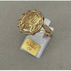 Bague pièce Louis d'or Plaqué Or Tailles 50-52-54-56-58-60