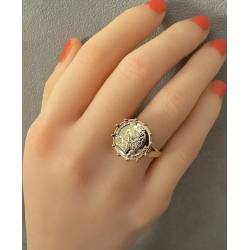 Bague pièce Louis d'or Plaqué Or Tailles 50-52-54-56-58-60