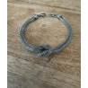 Bracelet Double Chaîne Serpent Nœud En Acier Inoxydable