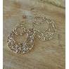 Boucles d'oreilles pendantes motifs ajourés en plaqué or 18 Carats 750/000