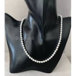 Collier Maille Boule 6MM En Argent Massif 925/000 Bijoux Femme