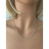 Chaîne 40cm Maille Forçat En Argent Massif 925/000 Rhodié Bijoux Mixte