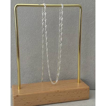Chaîne 60cm Maille Singapour Argent Massif 925/000