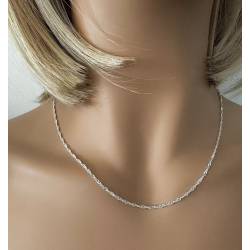 Chaîne 60cm Maille Singapour Argent Massif 925/000