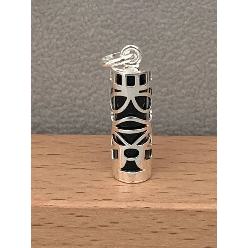 Collier Pendentif En Onyx Argent Véritable Pierre Chaîne 18 925