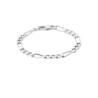 Bracelet Maille Figaro 6MM X 21 CM Argent Massif 925/1000 Bijoux Homme  NEUF