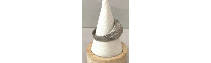 Chevalière US Américaine En Argent 925/000 Pierre Bleu Saphir Tailles 52 à 72