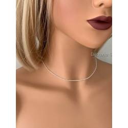 Chaîne Maille Jaseron 45cm Argent Massif 925/1000