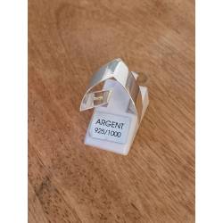 Bague Forme V En Argent Massif 925/1000 Tailles 50 à 62