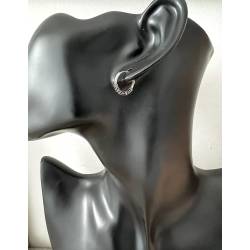 Petites Créoles Tribales 1,4CM Argent Massif 925/1000 MIXTE