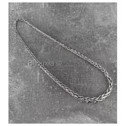 Collier Maille Palmier En Argent massif 925/1000 Qualité Bijouterie