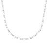 Chaîne 55cm X 4MM Maille Figaro Alternée 1-1 Argent Massif RHODIUM