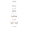 Boucles D'oreilles Puces Perles Diamètre 10MM Argent Massif 925/1000