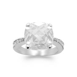 BAGUE PAVÉ CUBIC ZIRCONIUM ARGENT MASSIF 925/1000 TAILLES 50 À 60