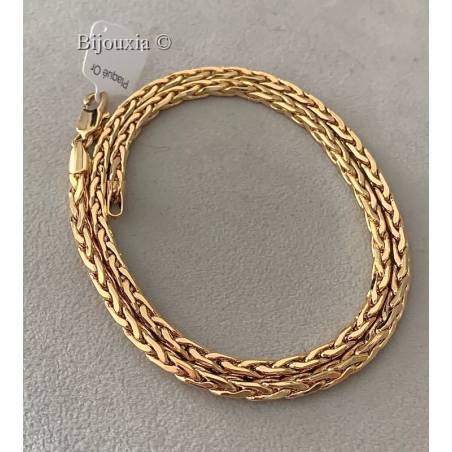 Collier Maille palmier Plaqué Or 18 carats NEUF Bijoux Femme
