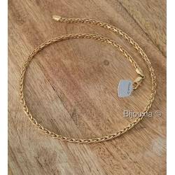 Collier Maille palmier Plaqué Or 18 carats NEUF Bijoux Femme