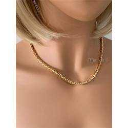 Collier Maille palmier Plaqué Or 18 carats NEUF Bijoux Femme