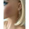 Boucles D'oreilles Pendantes Spirales En Argent Massif 925/1000