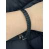 Bracelet 21CM Homme/Femme CUIR Tressé et Acier Inoxydable