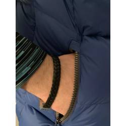 Bracelet 21CM Homme/Femme CUIR Tressé et Acier Inoxydable