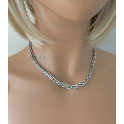 Collier Maille Palmier En Argent massif 925/1000 Qualité Bijouterie