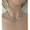 Collier Maille Palmier En Argent massif 925/1000 Qualité Bijouterie