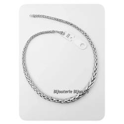Collier Maille Palmier En Argent massif 925/1000 Qualité Bijouterie