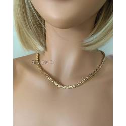 Collier Maille Palmier Plaqué Or 18 carats 45CM X 5MM Bijoux Femme