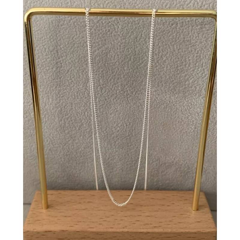 Chaîne 38CM Maille Gourmette Fine Argent Massif 925/1000