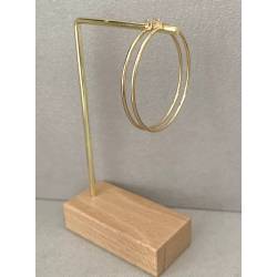 Créoles Fines 4cm Plaqué Or 18 CARATS 750/000