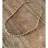 Collier Chute Boules Lisses et Granitées En Plaqué or 750/1000