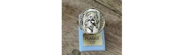 Bague Napoléon Pièce Louis d'or En Plaqué Or Tailles 48 et 50 Disponible