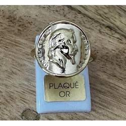 Bague Napoléon Pièce Louis d'or En Plaqué Or Tailles 48-50