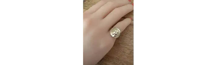Bague Napoléon Pièce Louis d'or En Plaqué Or Tailles 48 et 50 Disponible