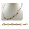 Chaîne Grain De Café 5MM X 45 CM Plaqué or 18 CARATS 750/1000 Bijoux NEUF