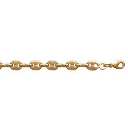 Chaîne Grain De Café 5MM X 45 CM Plaqué or 18 CARATS 750/1000 Bijoux NEUF