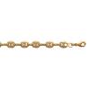 Chaîne Grain De Café 5MM X 45 CM Plaqué or 18 CARATS 750/1000 Bijoux NEUF