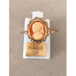 Bague Camée Rouge Et Plaqué or 18 Carats Tailles 50 à 66