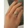 Bague MARQUISE ZIRCONIUM Plaqué or 18 CARATS Tailles 48 à 64