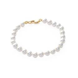 Bracelet Perle De Majorque 18cm et Plaqué Or 18 Carats