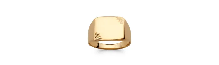 Bague Chevalière Plaqué or 18 Carats 750/1000 CHOIX Tailles 50 à 70 MIXTE