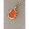 Pendentif Camée Rouge En Plaqué Or 18 Carats 750/000