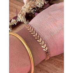 Bracelet Feuilles de Laurier En Plaqué or 18 carats 750/1000