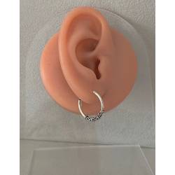 Petites Créoles Tribales 1,8CM Argent Massif 925/1000 MIXTE