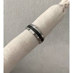 Bague en Acier Inoxydable et Ruthénium Bijoux T 54 à 70 Bijoux MIXTE