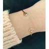 Bracelet Symbole Ancre Marine En Plaqué or 18 Carats 750/1000