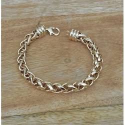 Bracelet Maille Palmier 19CM En Plaqué Or 18 Carats Bijoux Femme