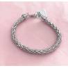 Bracelet Maille Palmier En Argent Massif 925/1000 Rhodié