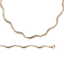 Bracelet Semi Rigide Torsadé 18CM Plaqué Or 18 carats 750/1000